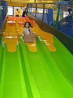 See, how high this slide is, wow